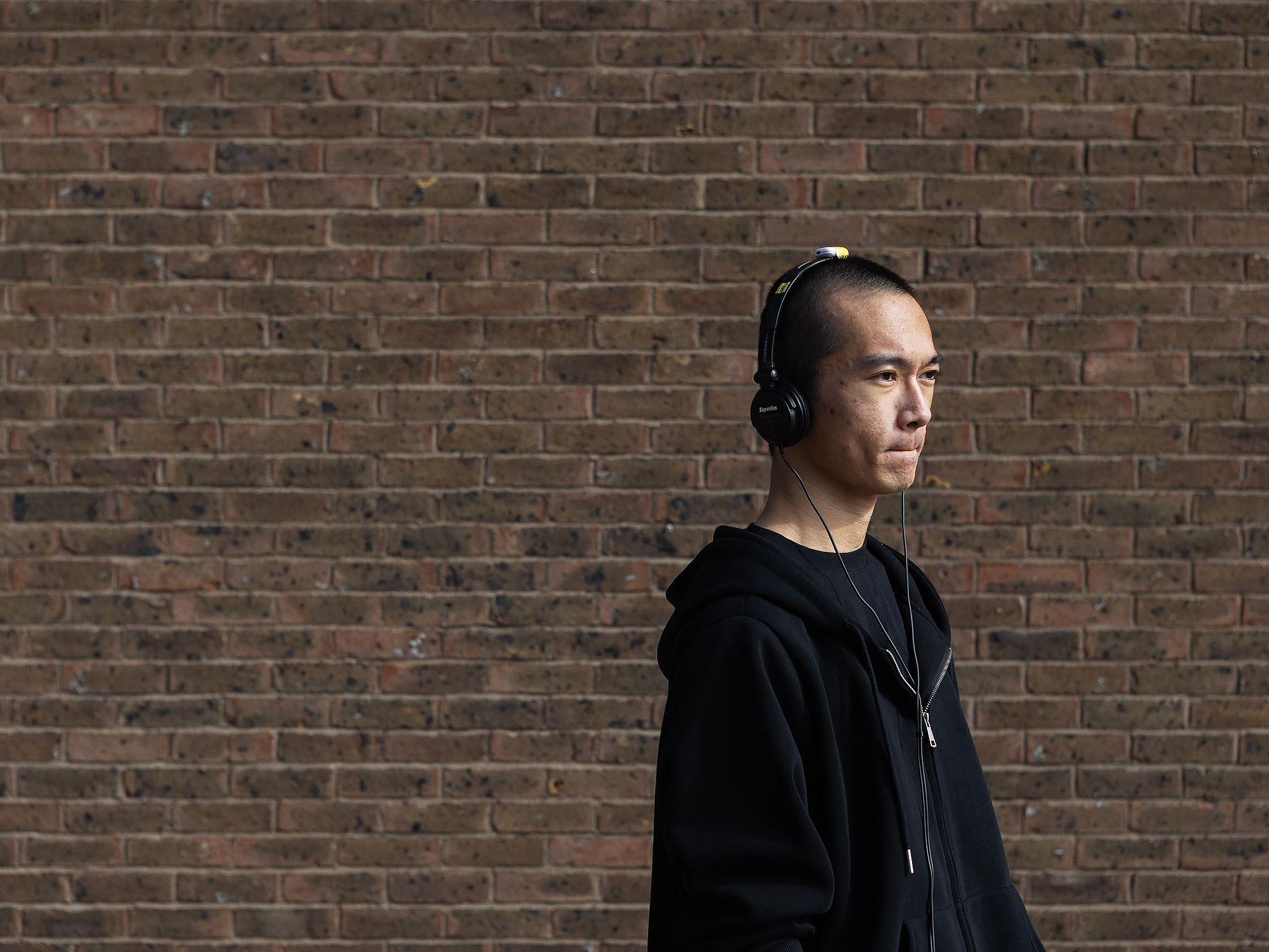 Tester playing the demo around TCD, Dublin